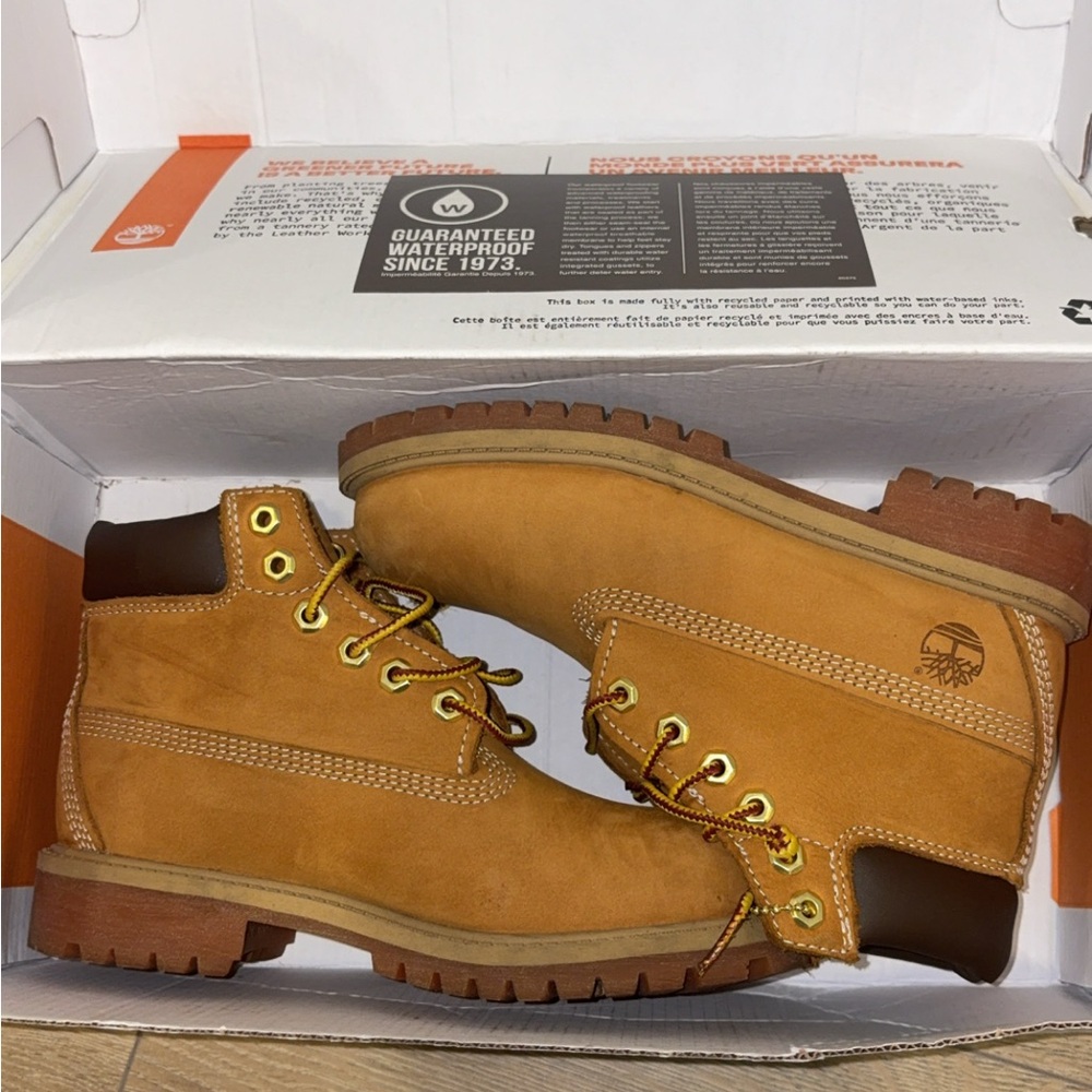 Timberland Kids Wheat Brown Nubuck Waterproof Boots